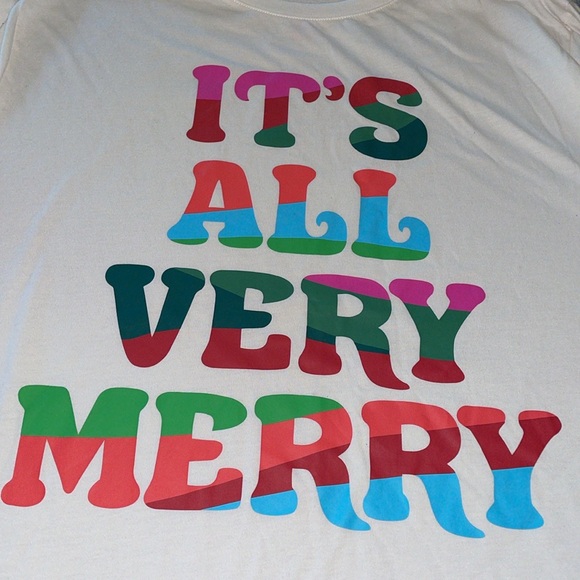 Wondershop Christmas Holiday Pajama Shirt - It’s All Very Merry - Picture 2 of 4